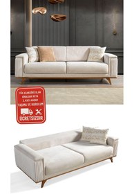 Resim Luna 3'LÜ KANEPE - SIRT ATLAMALI YATAK 