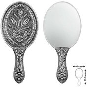 Resim Gümüş Lale Motifli El Aynası Diğer 