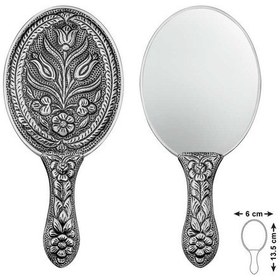 Resim Gümüş Lale Motifli El Aynası Diğer 