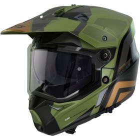 Resim AXXIS Wolf Ds Hydra Mat Yeşil Motosiklet Enduro Off-Road Turing Kask 