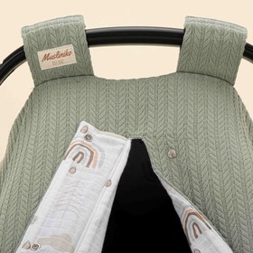 Resim Puset Örtüsü - Çift Taraflı - Koyu Yeşil Örgü - Yeşil Gökkuşağı 