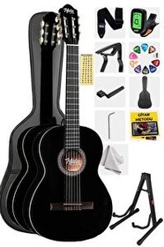 Resim Midex MGX-200BK Kaliteli Klasik Gitar 4/4 Yetişkin Boy Full Set 