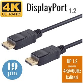 Resim Irenis DisplayPort Kablo - 19 pin - 165 Hz destekli - 21 Gbit, 3 M 