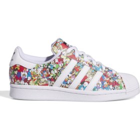 Resim adidas IG6857-K adidas Superstar J Kadın Spor Ayakkabı Kırmızı 