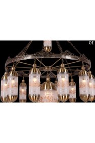 Resim Üstün Avize Fabrikası Mekke Model Özel Tasarım Dekoratif Otantik Cami Avizesi - 150 cm 