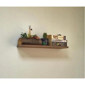 Resim Dekoratif Duvar Rafı , Mdflam Raf 120x20 Cm Gizli Bağlantılı Renk: Siyah 
