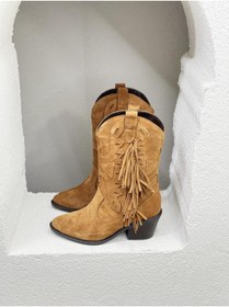 Resim Venüs VENÜS 2454101K YANI PÜSKÜL DETAY HAKİKİ DERİ MİDİ BOT WESTERN ÇİZME KADIN 