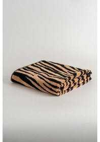 Resim Soley Tiger %100 Pamuk Kadife El / Yüz Havlusu Kahverengi 