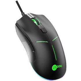 Resim Lenovo Lecoo Ms109 Usb+kablolu 6400dpı+8 Tuşlu Rgb Aydınlatmalı Siyah Gaming Mouse Optik 