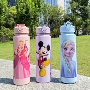 Resim 1 Adet Disney 800ml Donmuş Elsa & Mickey Mouse Şirin Tasarım Sızdırmaz Dayanıklı Spor Su Matarası, Büyük Kapasiteli Taşınabilir Flip-Top Pipetli Kapağı, İşe Gidiş-Geliş, Seyahat, Piknik, Doğa Yürüyüşü İçin İdeal - Sınıf Arkadaşları, Doğum Günleri, Mezuniyet, Sevgililer Günü Hediyesi 