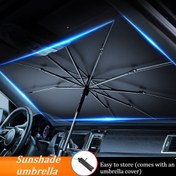 Resim Araba Güneşlik Şemsiyesi - UV Koruma ve Isı Koruyucu, Ön Cam İçin Ayarlanabilir Güneşlik Perli Katlanabilir Tasarım, Park, Açık Hava, Seyahat, Güneşlik Şemsiyesi, Açık Hava Güneş Koruma, Şık Şemsiye Tasarımı, Sağlam Yapı 