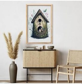 Resim GAAGART Tekli Ahşap Lamine Çerçeveli Mdf Tablo Yalı Çapkını Kuşu 30 x 40 gartNM7970 