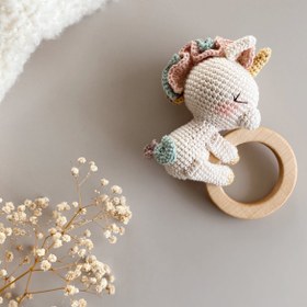 Resim Amigurumi Unicorn 5 Parça Deluxe Bebek Seti - Çıngırak 