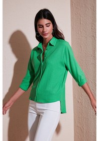 Resim Lela Arkası Uzun Truvakar Kol Bayan Gömlek 5865596 Benetton 