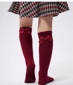 Resim Alextextile Kurdeleli Çorapl 271686148 Bordo 