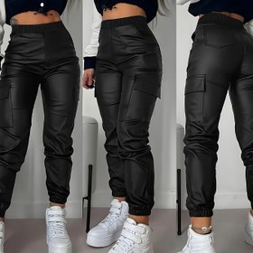 Resim Kadınların Yüksek Bel Jogger Pantolonları - Dar Kesim, Elastik Bel Bandı, Siyah, Cep Detaylı, Makine Yıkanabilir, Tüm Mevsimler İçin Rahat 