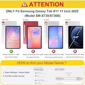 Resim m.tk moveteck Samsung Galaxy Tab S11 11 inç 2025 ile Uyumlu Tablet Klavyeli Kılıf, Bluetooth, Kalem Bölmeli, Mavi, X730/X736B 