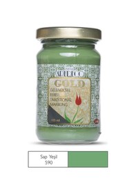 Resim Artdeco Gold Geleneksel Ebru Boyası 105Ml Sap Yeşil 590 S.3 