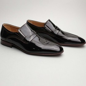 Resim Gondol Erkek Hakiki Deri Klasik Kahverengi 42 Ttx.154 