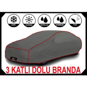 Resim 3 Katlı Dolu Darbe Koruyucu Mercedes C200 Araba Brandası Oto Branda Araba Çadırı 
