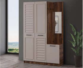Resim POLO ASKILIKLI AYNALI PORTMANTO VESTİYER 