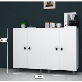 Resim Çok Amaçlı Dolap Mutfak Kiler Dolabı 120 Cm 