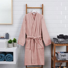 Resim Nuvomon Kadın Kimono Bornoz - Pudra - S / M 