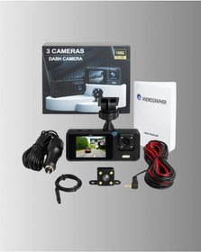 Resim Araç İçi Güvenlik Kamerası 3 Kanallı 24 Saat Park Kaydı Destekli 