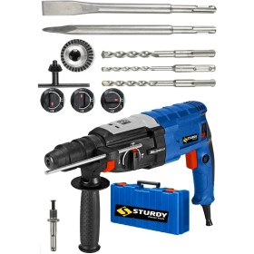 Resim Sturdy Drıll 850 Watt Bakır Sargılı Kırıcı Delici Matkap 5 Parça Uç Yedek Darbeli Mandren 