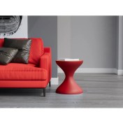 Resim Echo Furniture Merta Rubin Kırmızı Buz Kabı ve Kapaklı Sehpa 