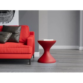 Resim Echo Furniture Merta Rubin Kırmızı Buz Kabı ve Kapaklı Sehpa 