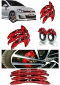 Resim VW GOLF 7 17.18.19 JANTLARA UYUMLU KIRMIZI 4-LÜ R KALİPER KAPAGI 