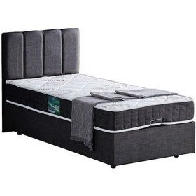 Resim Baza, 90x200 cm Defne Baza+ Başlık + Comfort Yatak Seti, Antrasit 