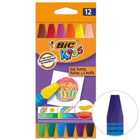 Resim Bic Kids Yağlı Pastel Boya Kalemi 12'li Paket 