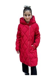 Resim Kız Çocuk Kapüşonlu Kaban 51329 Kırmızı 