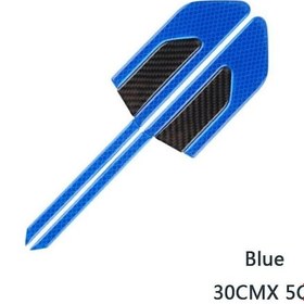 Resim Mavi Araba Uyarı Çıkartmaları Araba Yansıtıcı Güvenlik Uyarı Şerit Bant Araba Tampon Yansıtıcı Şeritler Güvenli Reflektör Çıkartmalar Çıkartmaları 