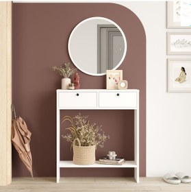 Resim L'occi Concept April Aynalı Dresuar 2 Kapaklı Beyaz Al1-w Beyaz 