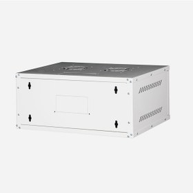Resim Lande - 4u 19" Cam Kapaklı Duvar Tipi Rack Kabinet Genişlik: 544 Mm Derinlik: 400 Mm Açık Gri Demonte 