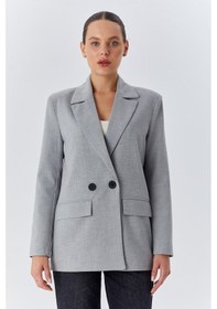 Resim Mixray 4516 Kadın Bezayağı Blazer Ceket Gri 