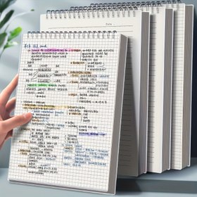 Resim Premium Disiplin Dergisi - Öğrenciler ve Ofis Kullanımı için Su Geçirmez, Dayanıklı Spiral Bağlı Not Defteri - Kalın, Göz Koruyucu Kağıt ile Grafik Ekranları ve Renkli Sayfalar - Not Alma ve Vurgulama için Mükemmel - Matematik, Bilim ve Sanat Disiplinleri için İdeal, Öğrenci için Dergi 