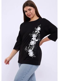 Resim Natali Büyük Beden Tunik 398503359 Siyah 