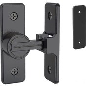 Resim Sürgülü Kapı Kilidi Bağlantı Parçaları, 90 Derece Ağır Hizmet Tipi Kapı Kilidi Döner Kilit Güvenlik Mandalı Kilidi 1 Adet 