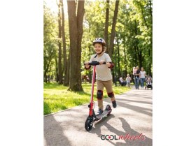 Resim Elektrikli Çocuk Scooter - Çift Frenli Katlanabilir - LED Işıklı - Ön Çift Süspansiyonlu 8+ 