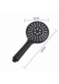 Resim Elit Siyah Banyo Duş Başlığı El Duşu 3 Fonksiyonlu Siyah 