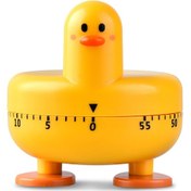 Resim Xindoker Sarı Ördek Şekilli Mekanik Zamanlayıcı - Pil Gerektirmeyen Mutfak Ve Öğrenci Zaman Hatırlatıcı 
