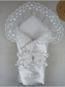 Resim Pırıltı Taç Nakışlı Trilüks Kundak Bebek Battaniyesi KND45262 