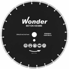 Resim Wonder Turbo Beton Testeresi 350x25.4x3.4x7 