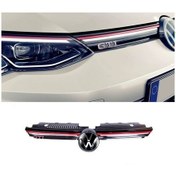 Resim Autogp Vw Golf 8 Gti Ön Panjur Izgara Ledli Kırmızı Şerit 2020+ Agp-sm-glf8-grl-02 