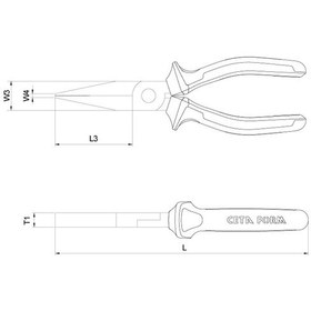 Resim Ceta Form E17-41-0160 Yassı Kargaburun Polisajlı/Duotech Sap 