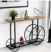 Resim Tekerlekli Dresuar Konsol Vitrin Raf 5039 Siyah 